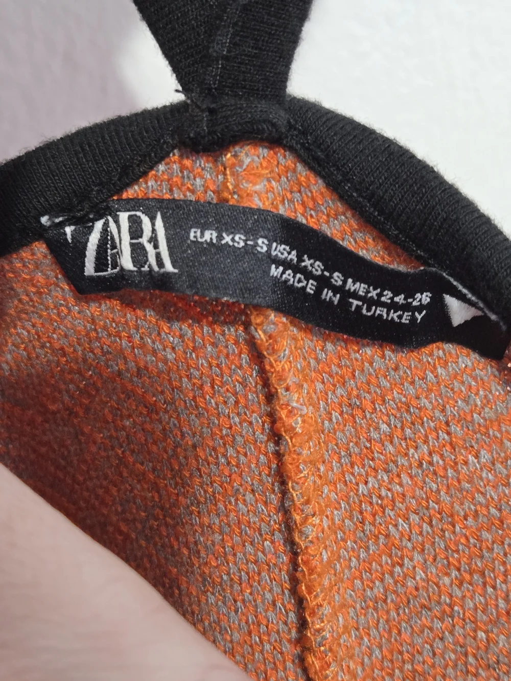 ZARA Bodycon Maxi Dress XS Orange Black Strappy Back Sleeveless Stretch Knit‎